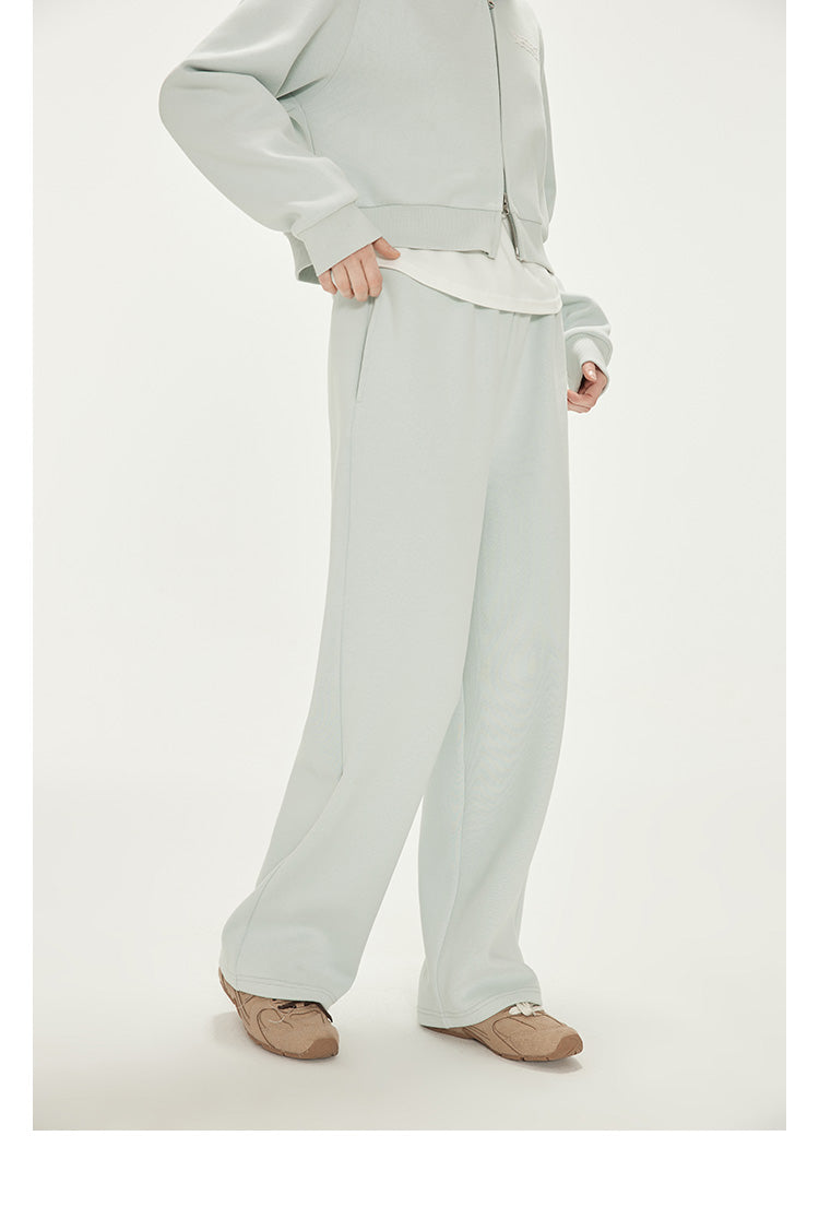 Zip-Up Hoodie And Sweatpants With Embroidered Label