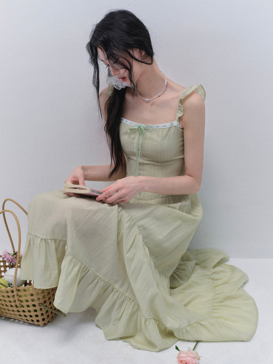 Frilled Strap Tiered Summer Holiday Dress