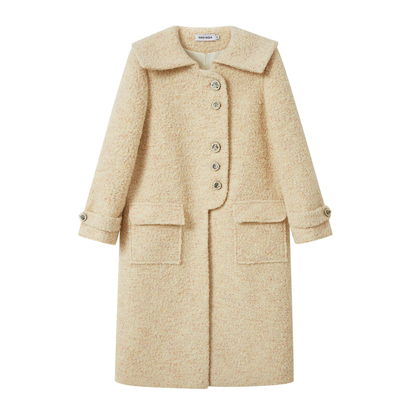 Sailor Collar Coat With Distinctive Placket