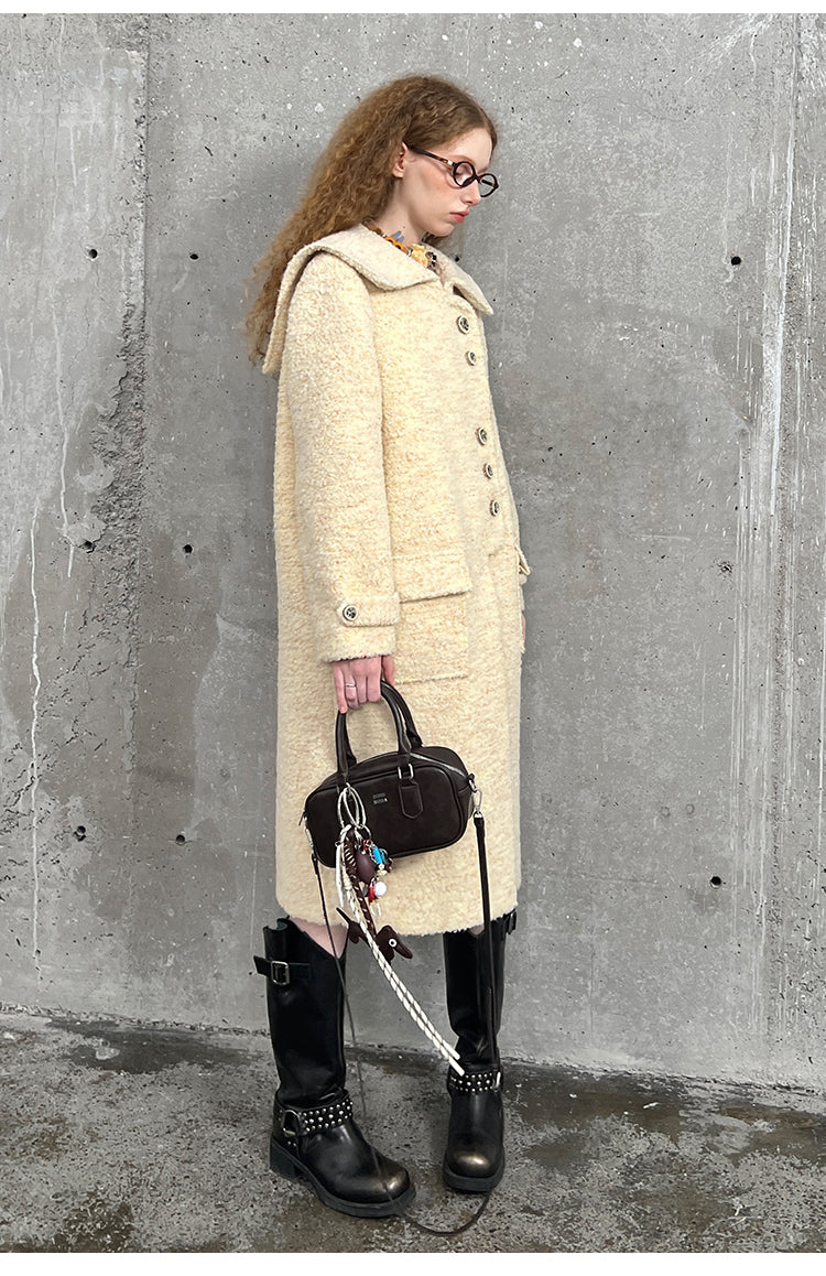 Sailor Collar Coat With Distinctive Placket