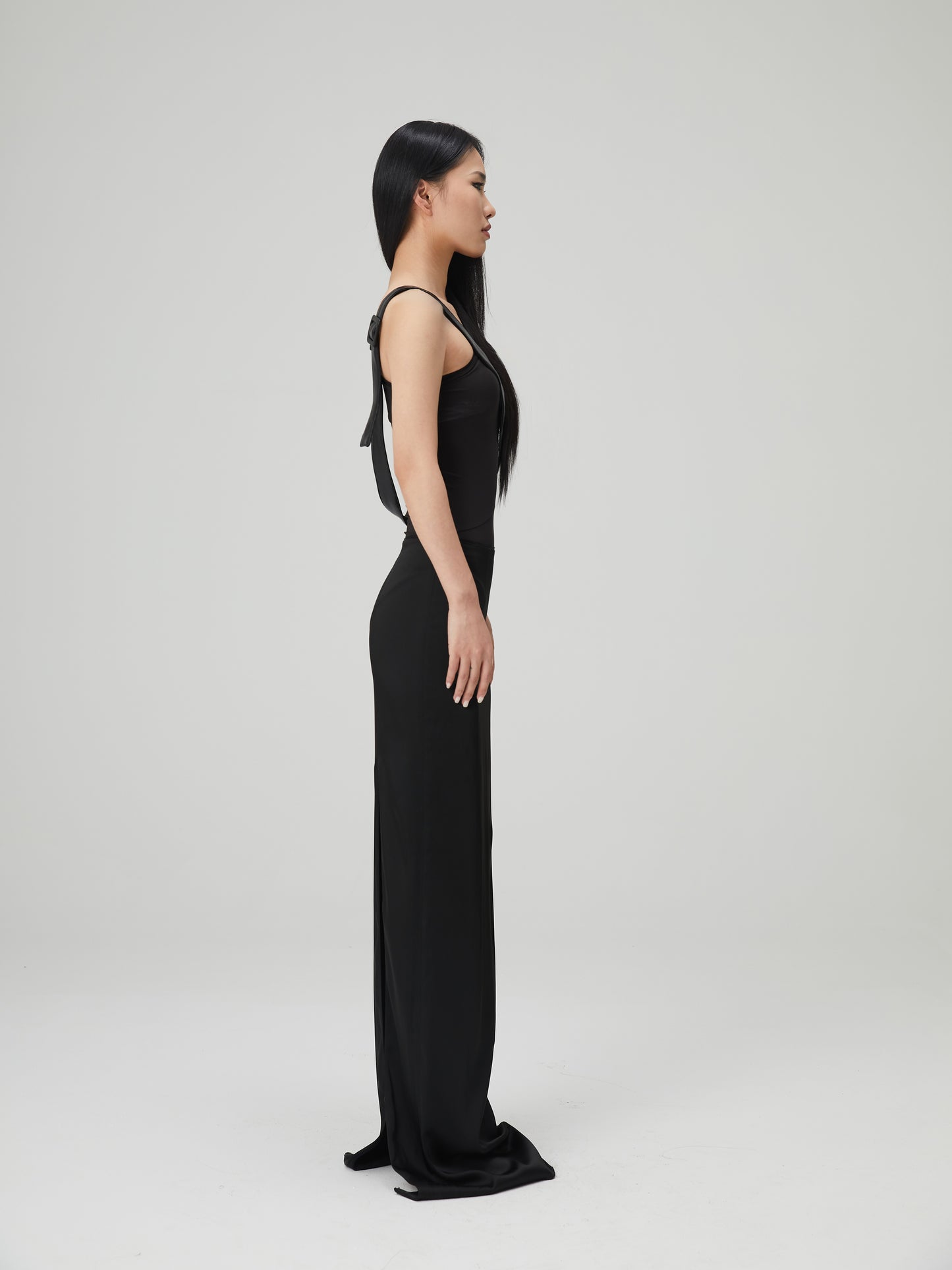 One Shoulder Fitted Top With Faux Leather Belt