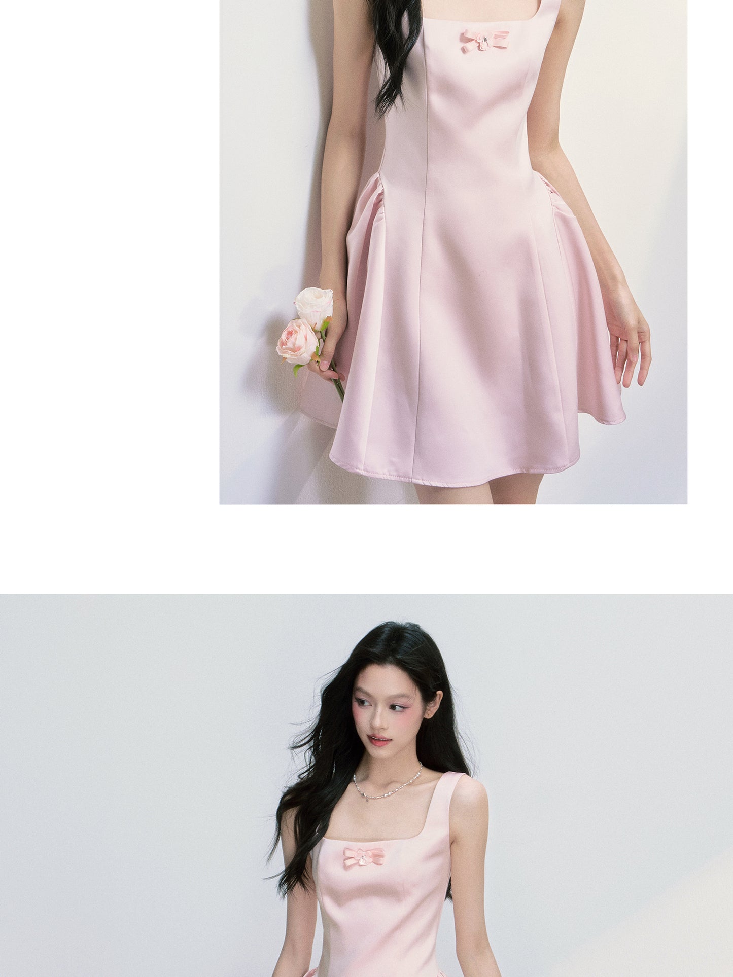 Wedding-Style Structured Sleeveless Dress