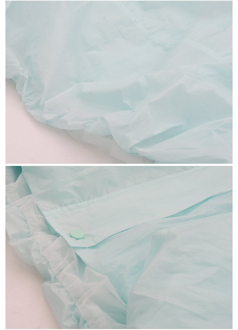 Lightweight Hooded Sheer Jacket With Bubble Hem