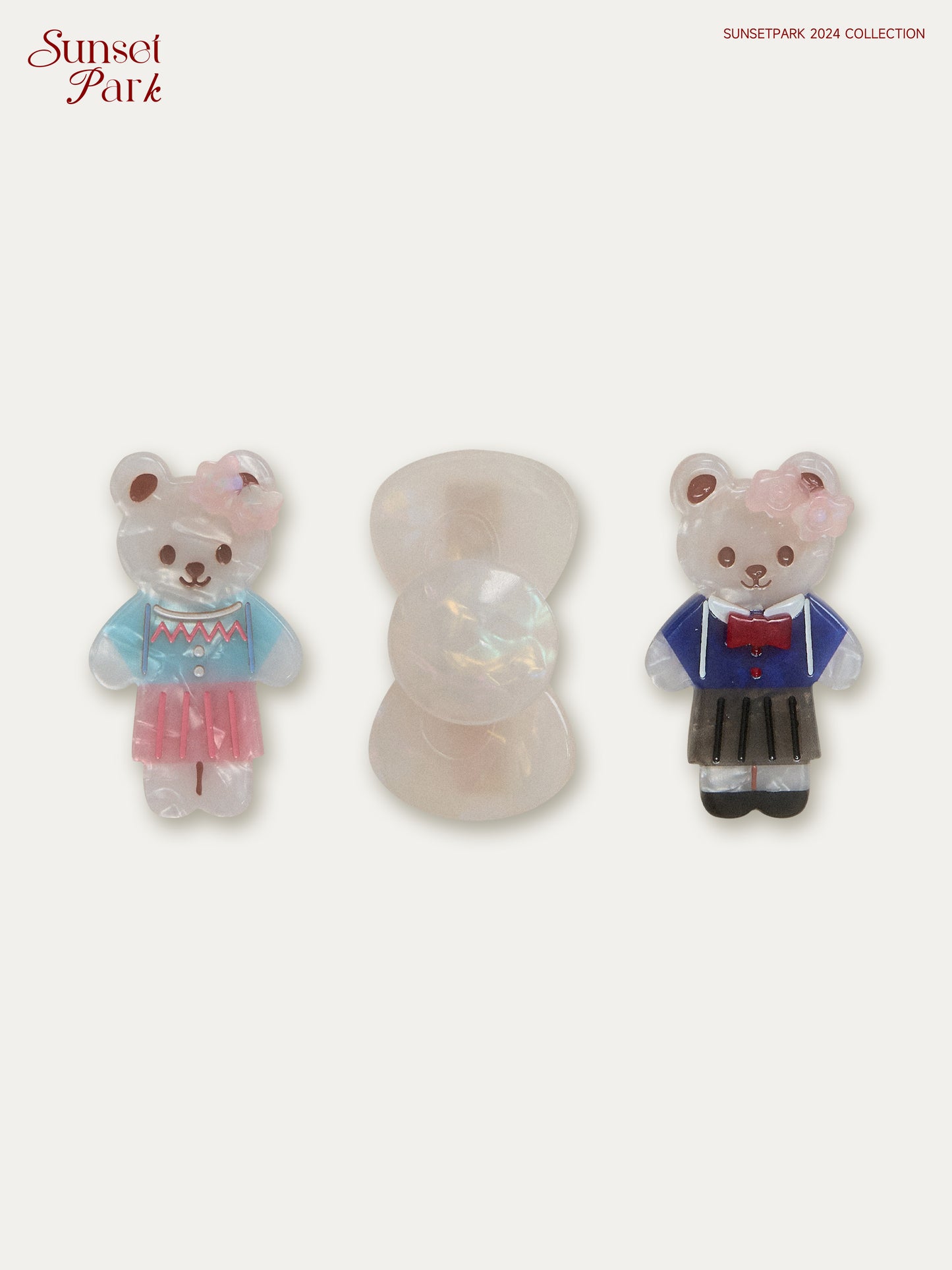 Teddy Bear Hair Pins (3 Variations)