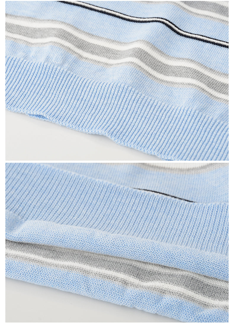 Faux Layered Striped Vest T-Shirt