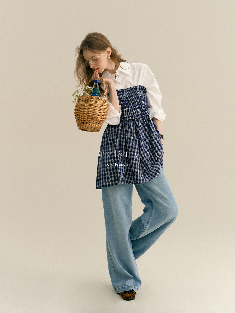 Basic Shirt With Back Waist Button