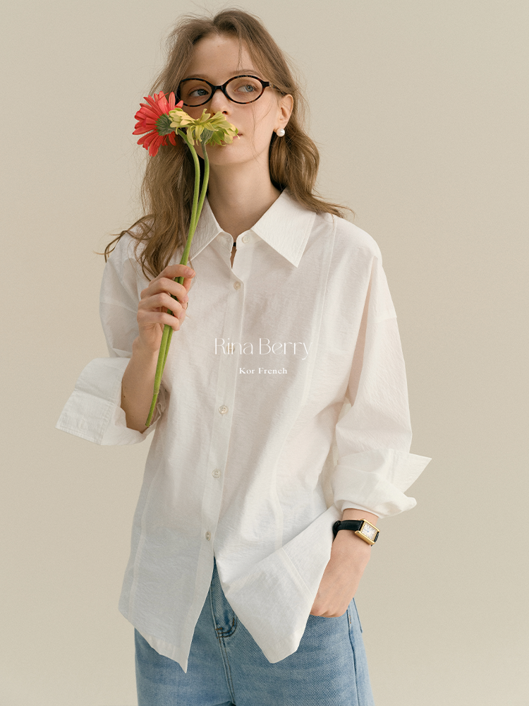 Basic Shirt With Back Waist Button