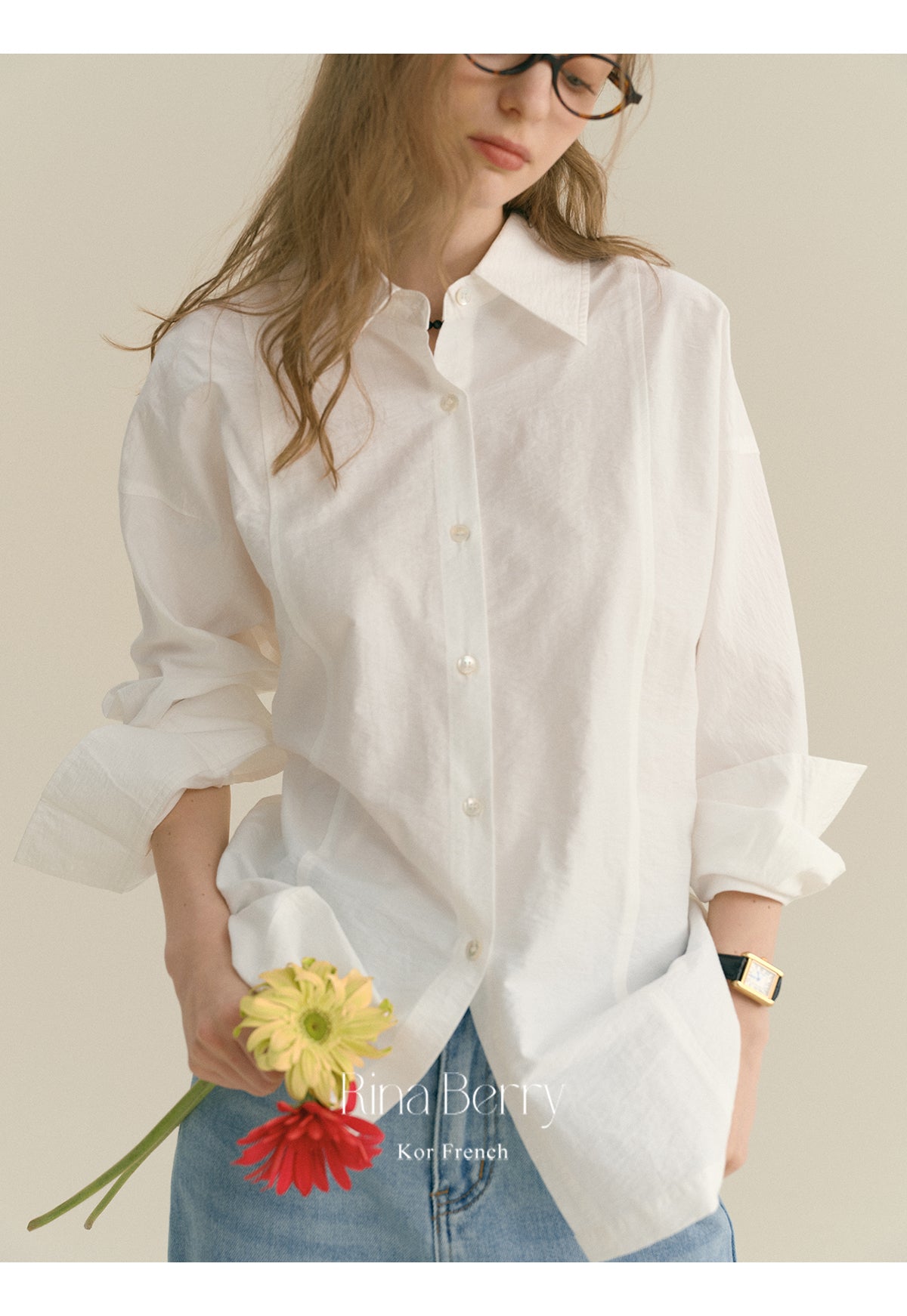 Basic Shirt With Back Waist Button