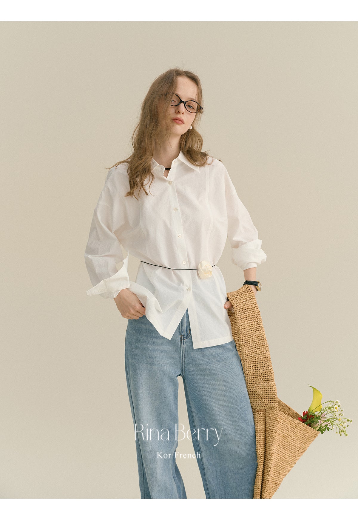 Basic Shirt With Back Waist Button