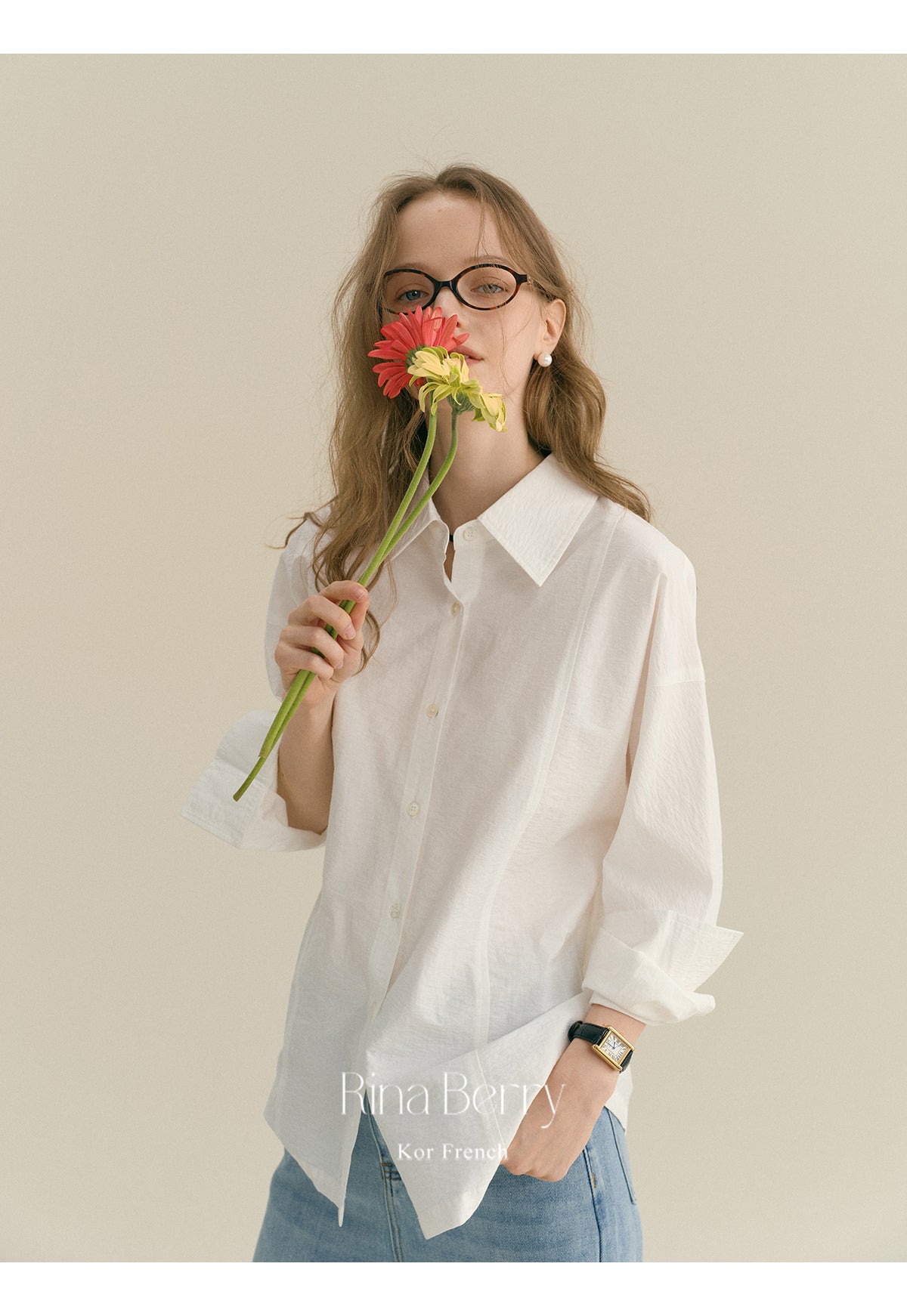 Basic Shirt With Back Waist Button