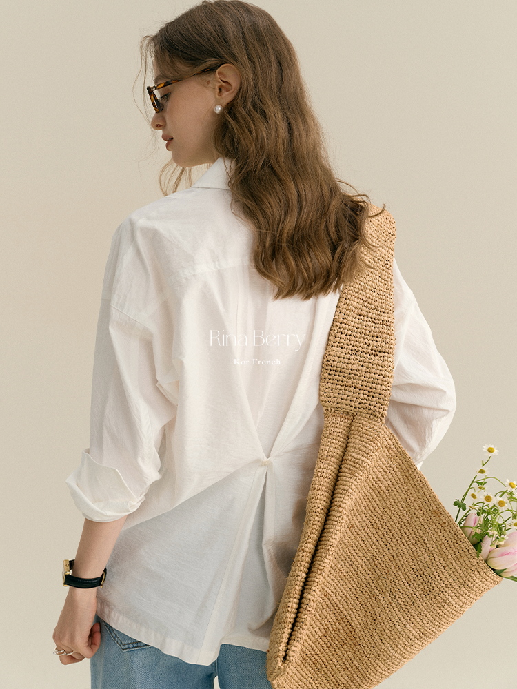 Basic Shirt With Back Waist Button
