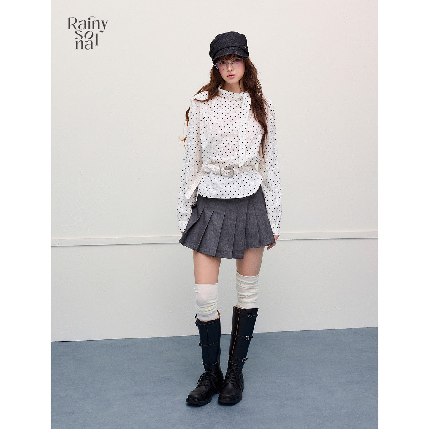 Overlapped Pleat Skirt