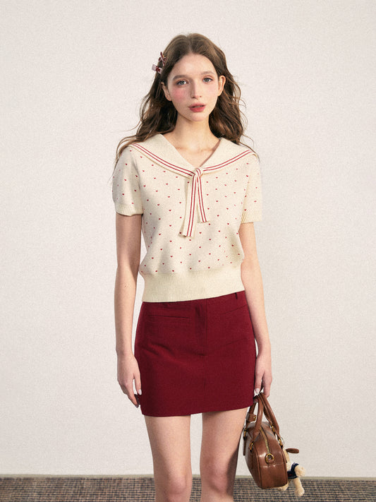 High-Waist Mini Skirt With Front Pocket Detail