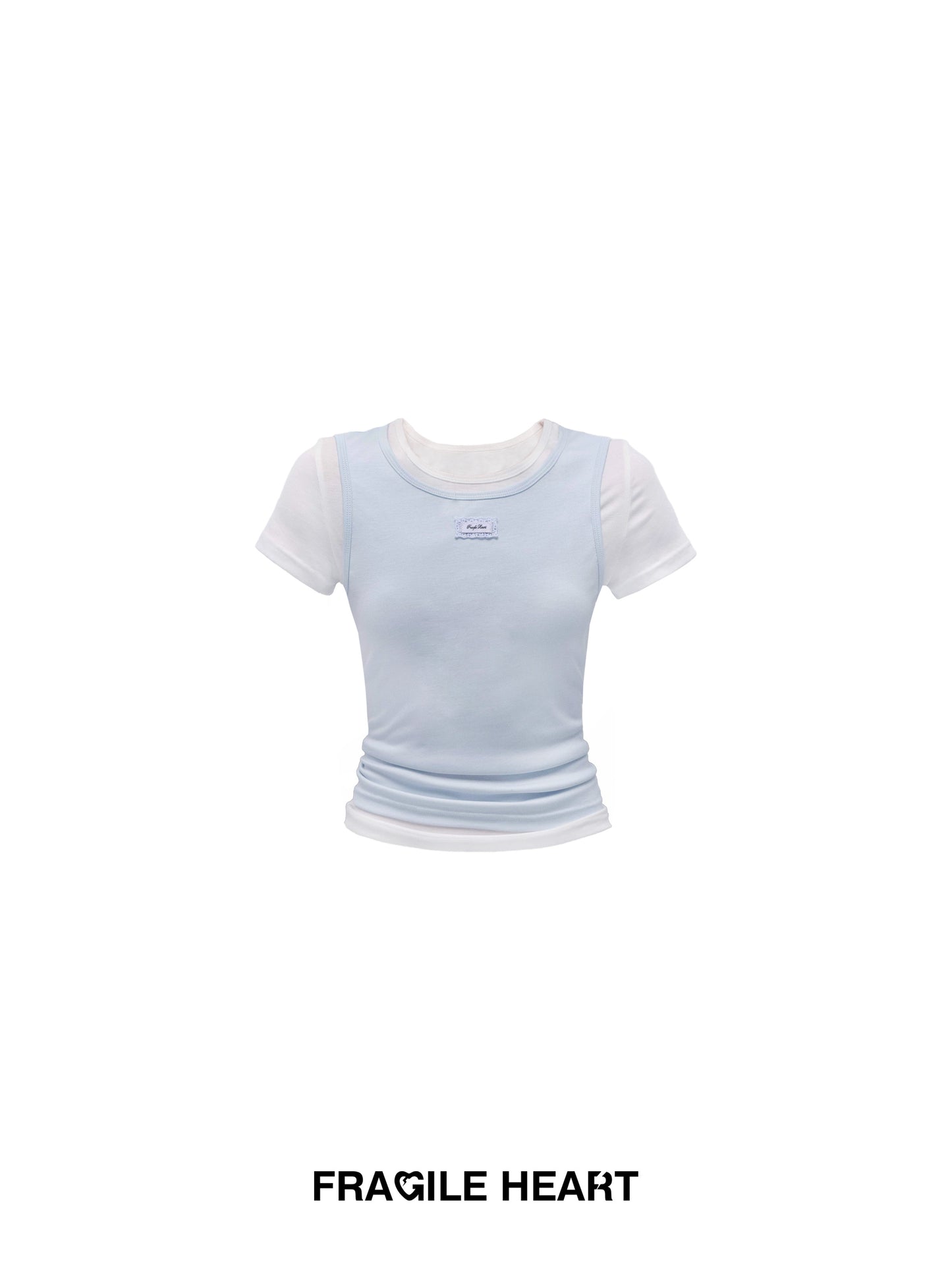 Two-Tone Faux-Layered T-Shirt