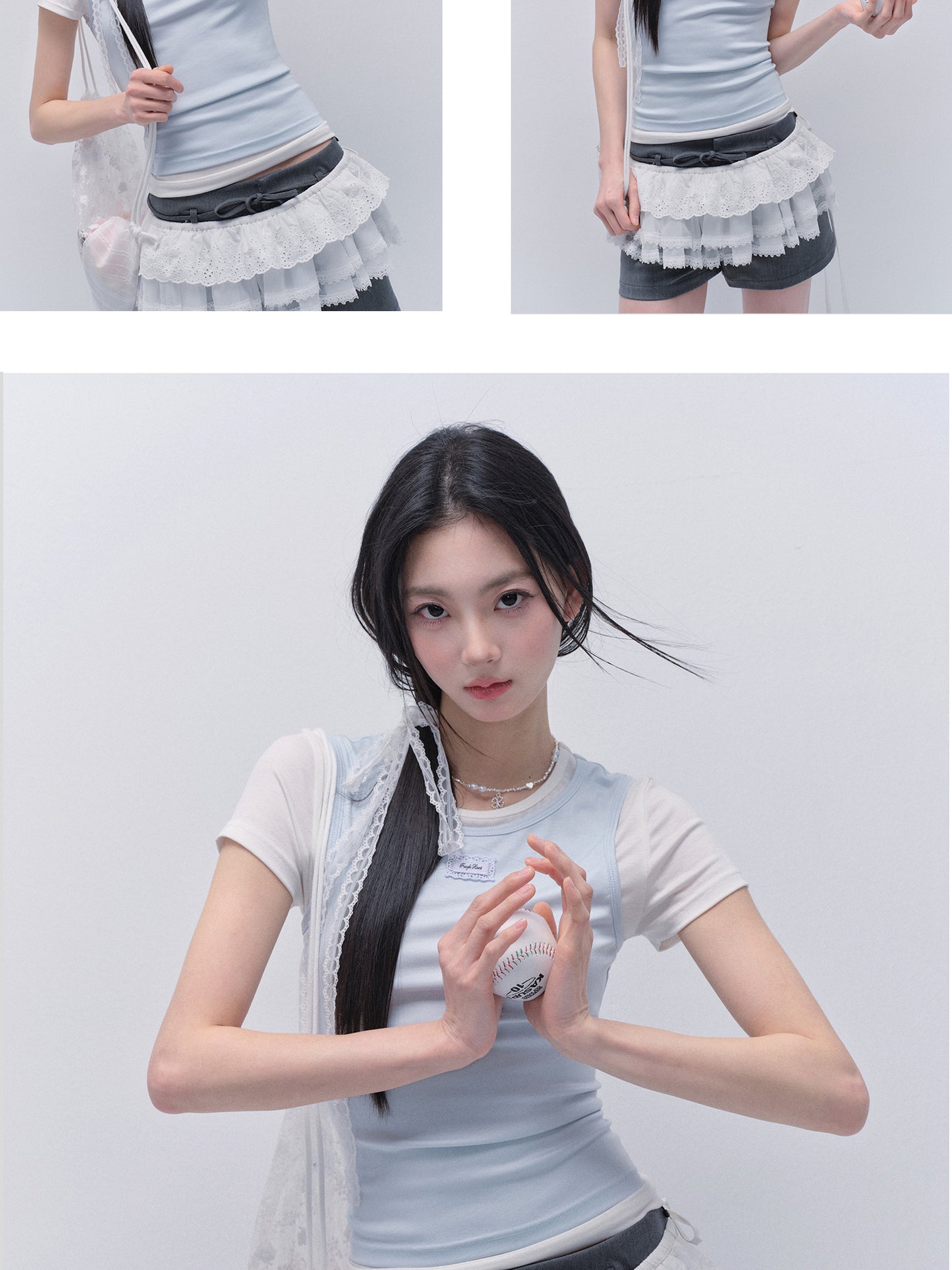 Two-Tone Faux-Layered T-Shirt