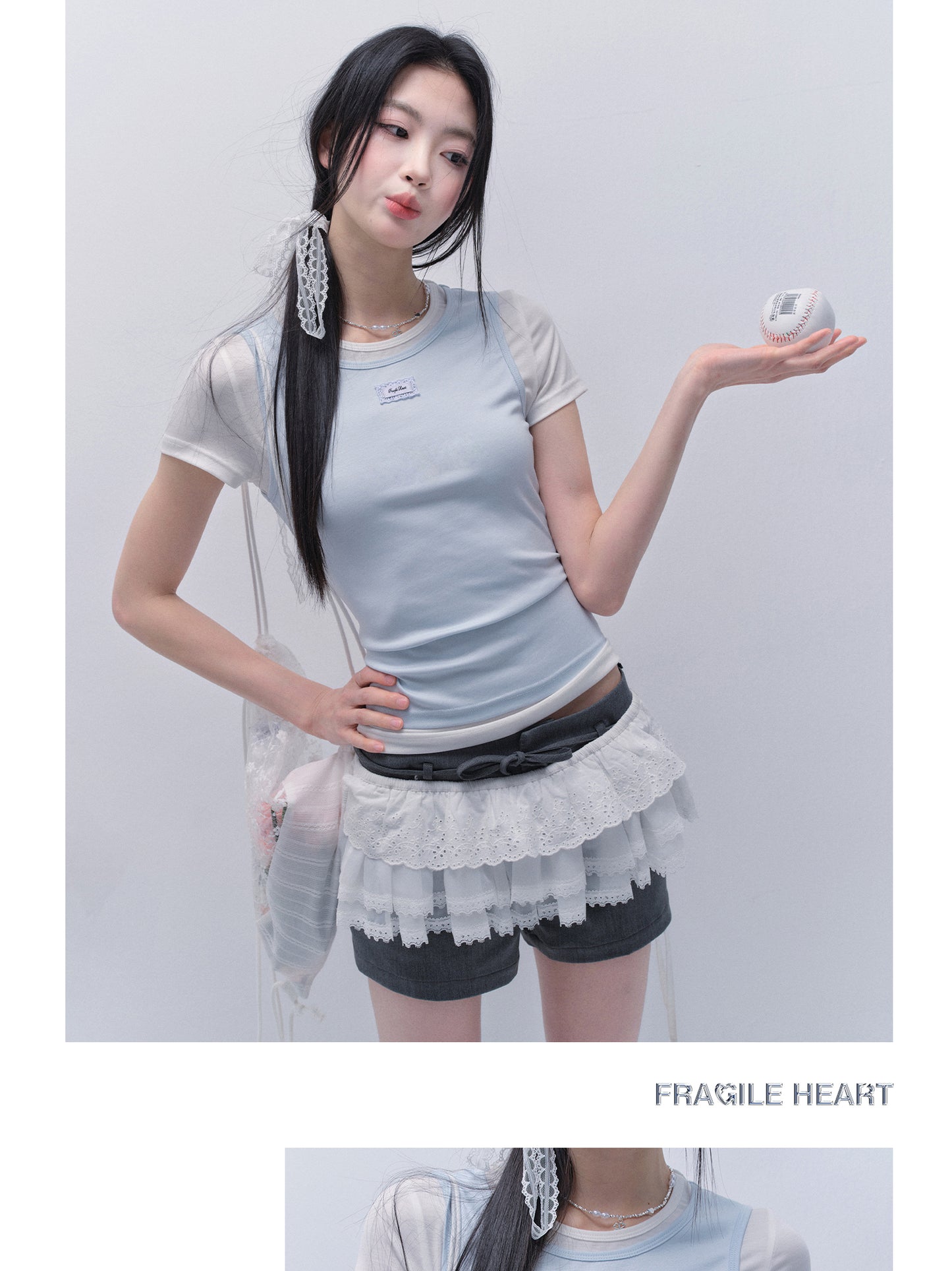 Two-Tone Faux-Layered T-Shirt