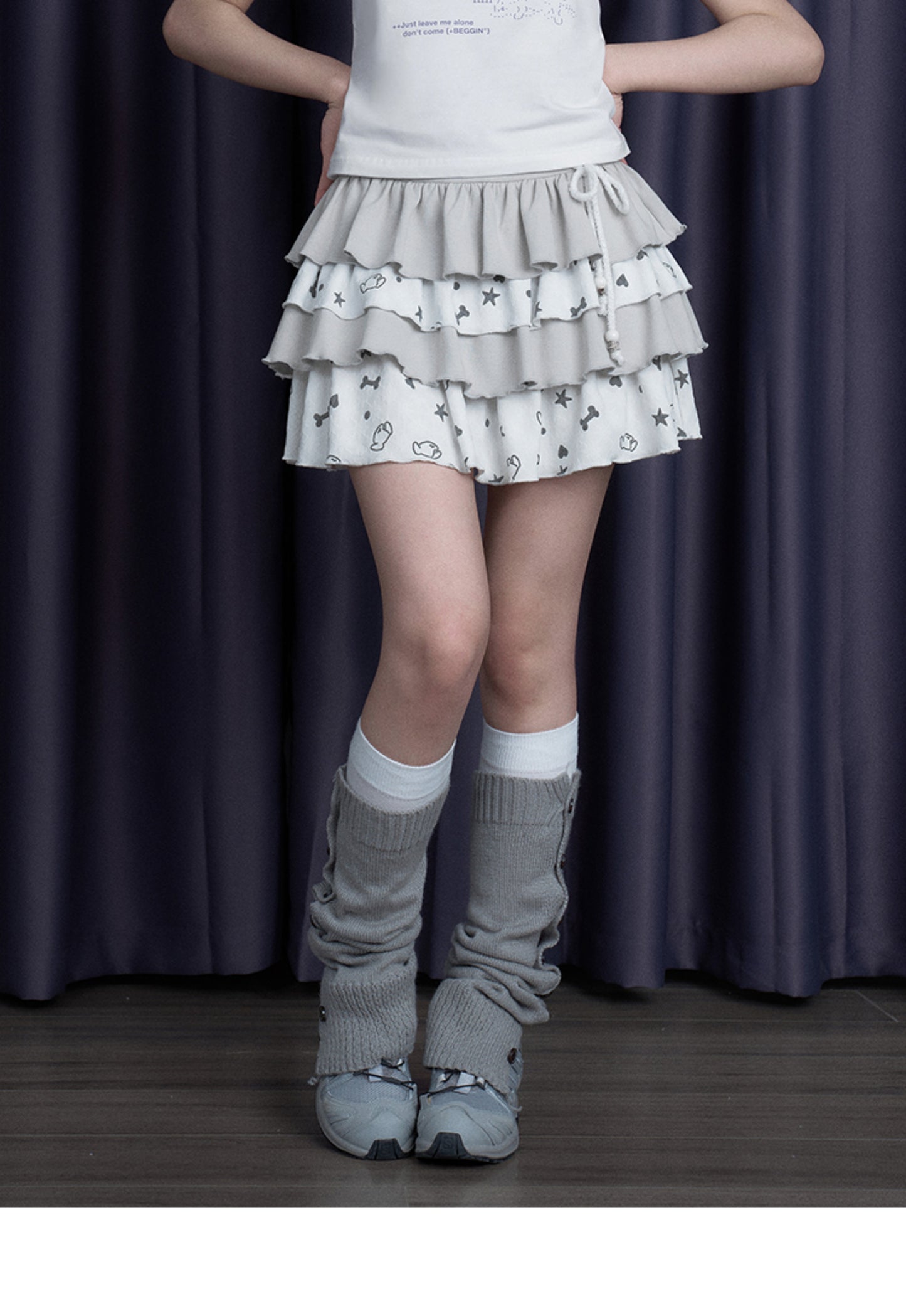 Playful Printed Puppy Party Mini Tiered Skirt