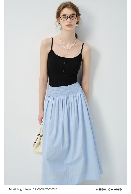 Half-Button Padded Camisole Top