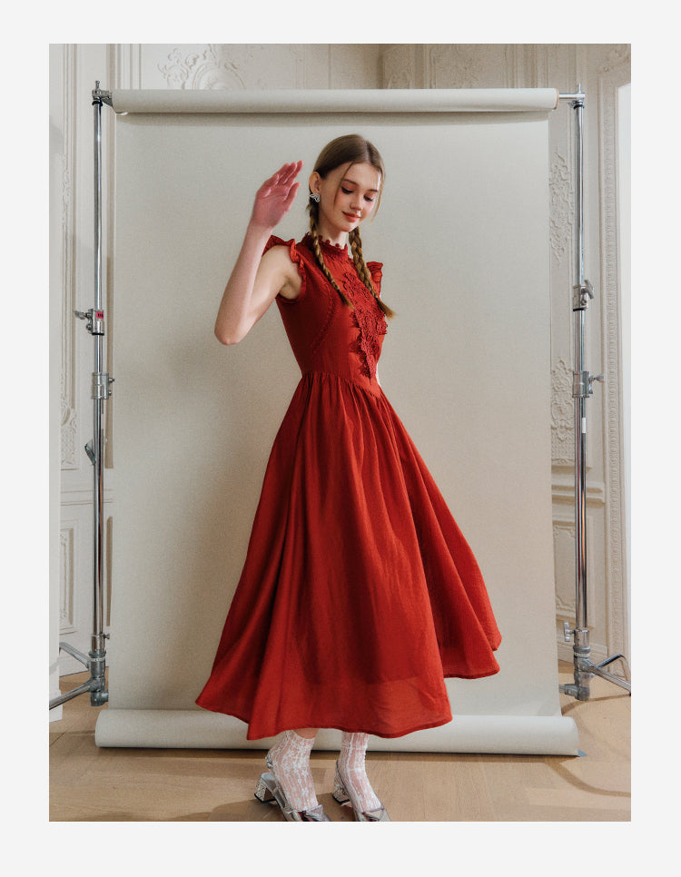 Embroidered Dress In Three Sleeve Styles