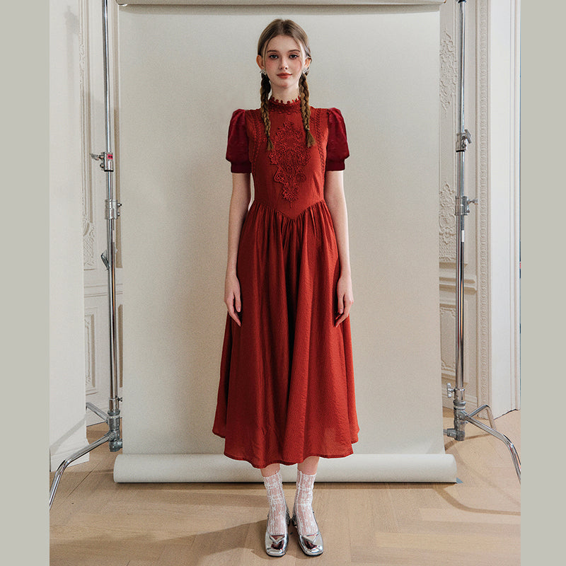 Embroidered Dress In Three Sleeve Styles