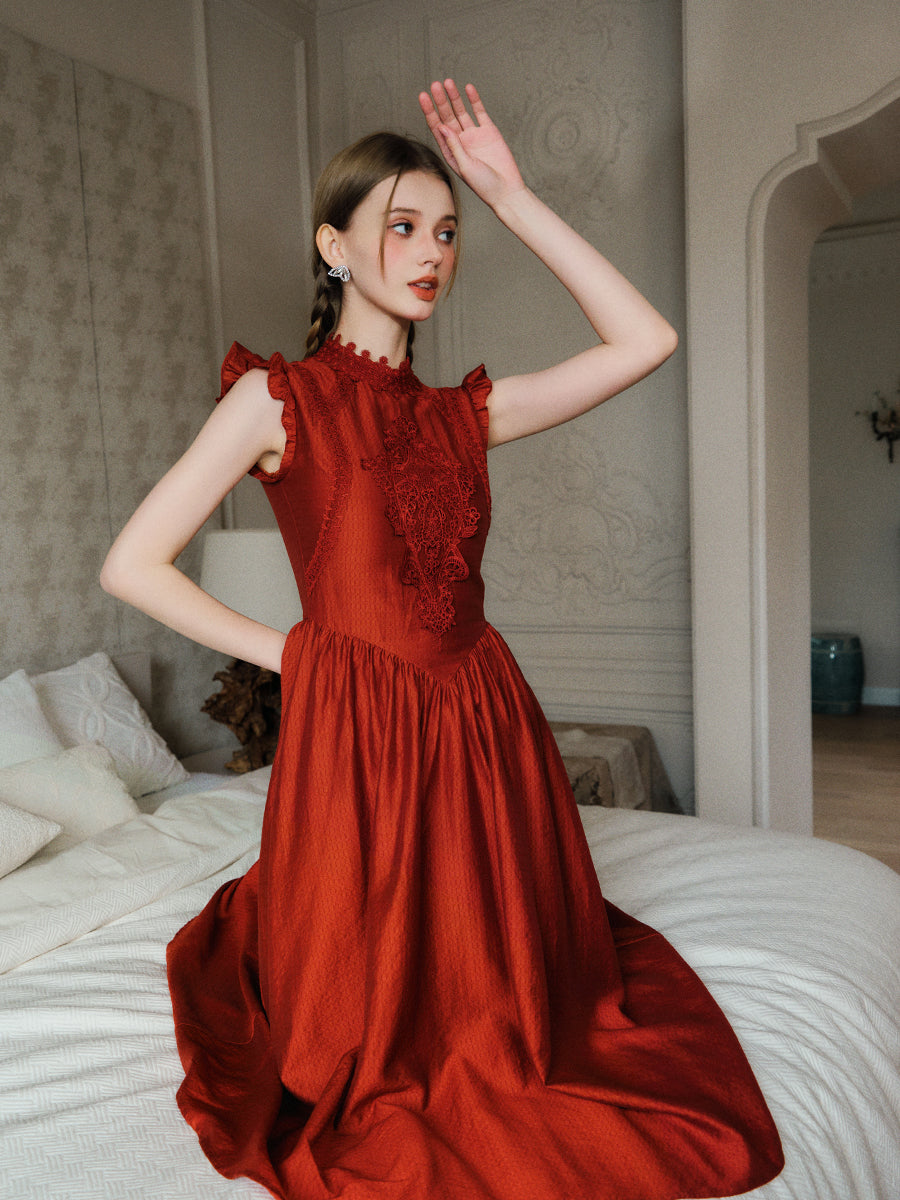 Embroidered Dress In Three Sleeve Styles