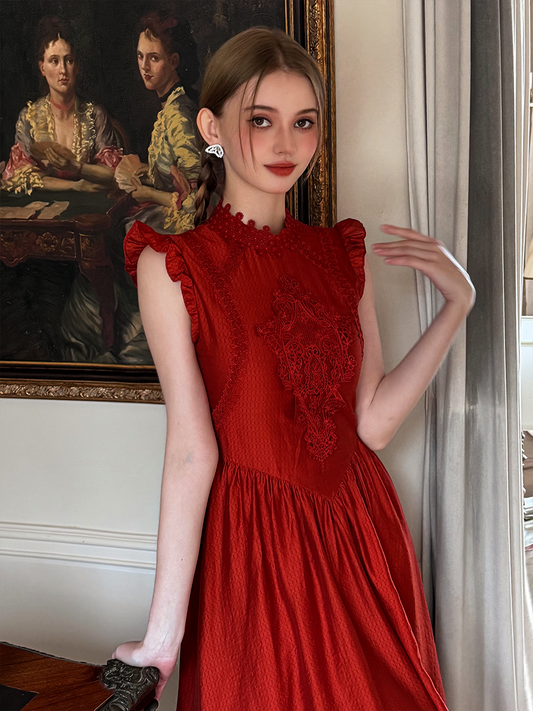 Embroidered Dress In Three Sleeve Styles