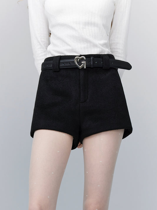 Wool Blend Micro Shorts