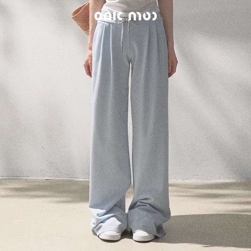 Tie Front Crop Top And Wide Leg Pants