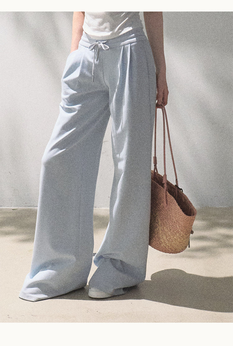 Tie Front Crop Top And Wide Leg Pants