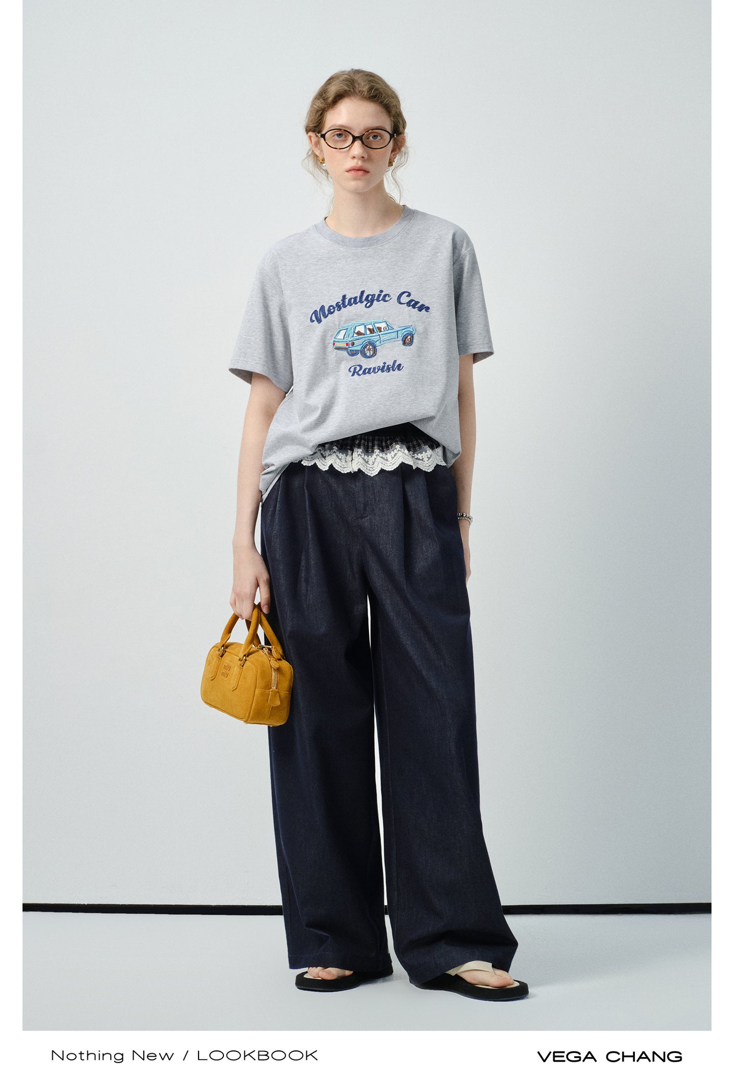Retro Car Embroidered T-Shirt
