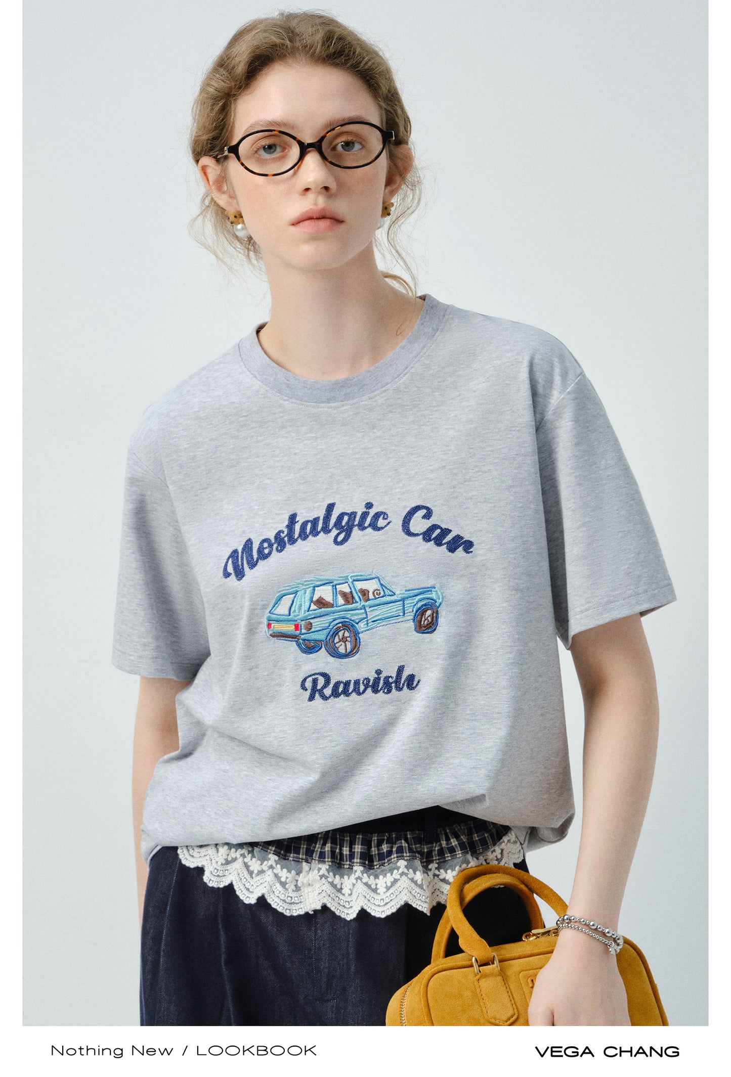 Retro Car Embroidered T-Shirt