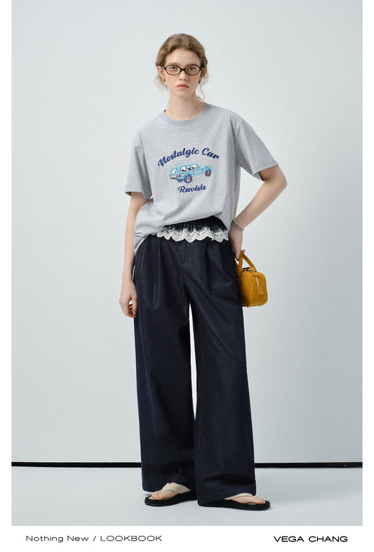 Retro Car Embroidered T-Shirt