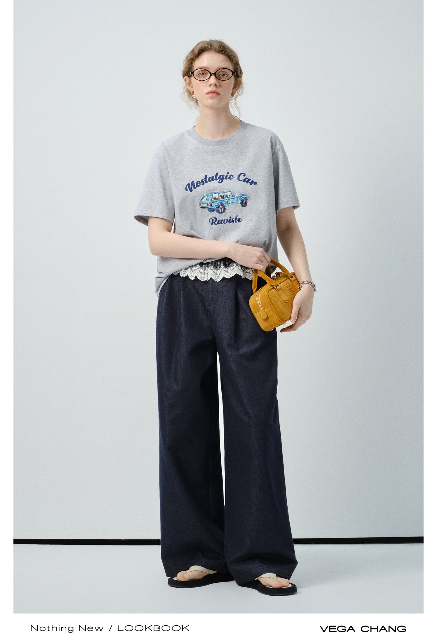 Retro Car Embroidered T-Shirt