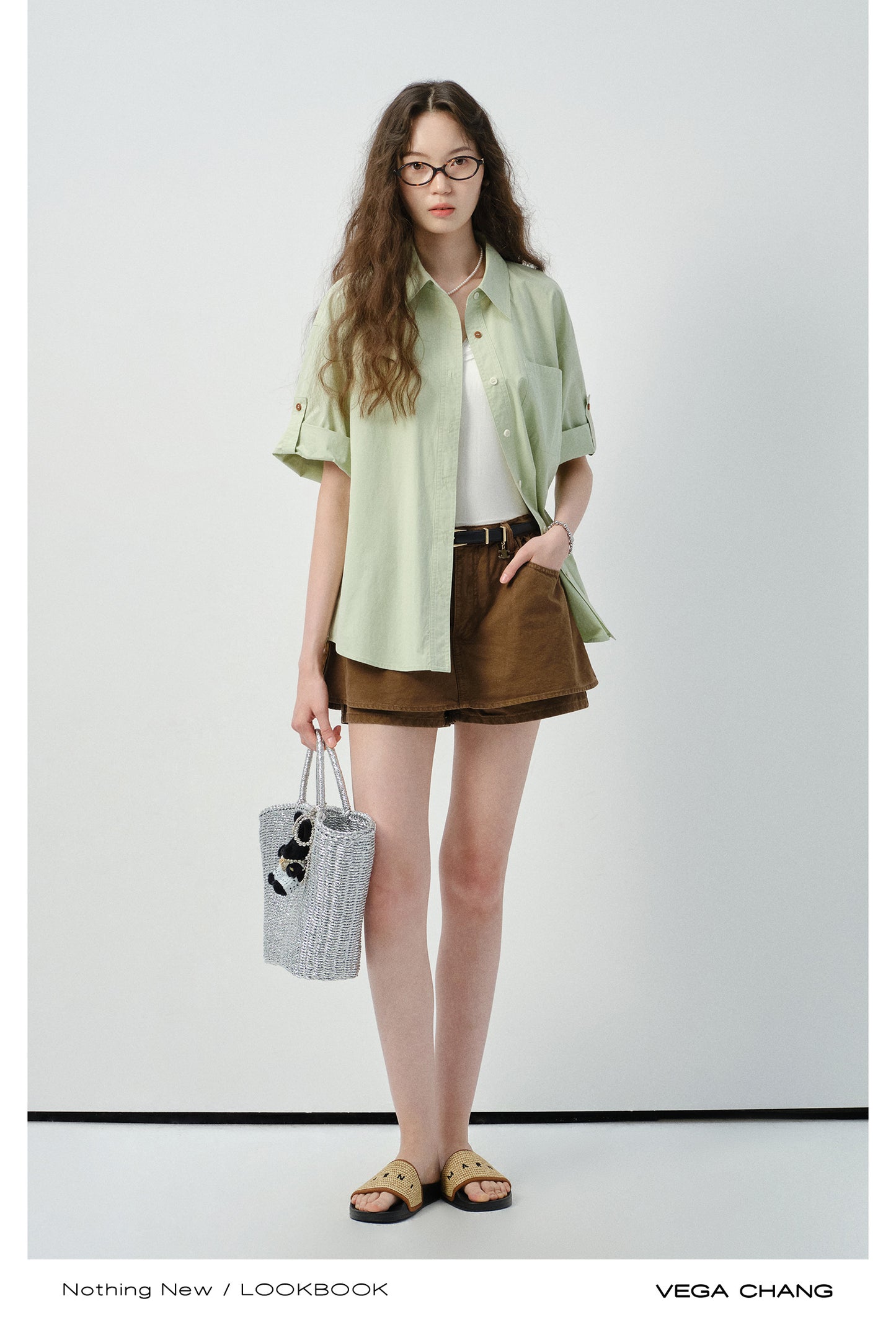 Layered Cotton A-Line Skirt Pants