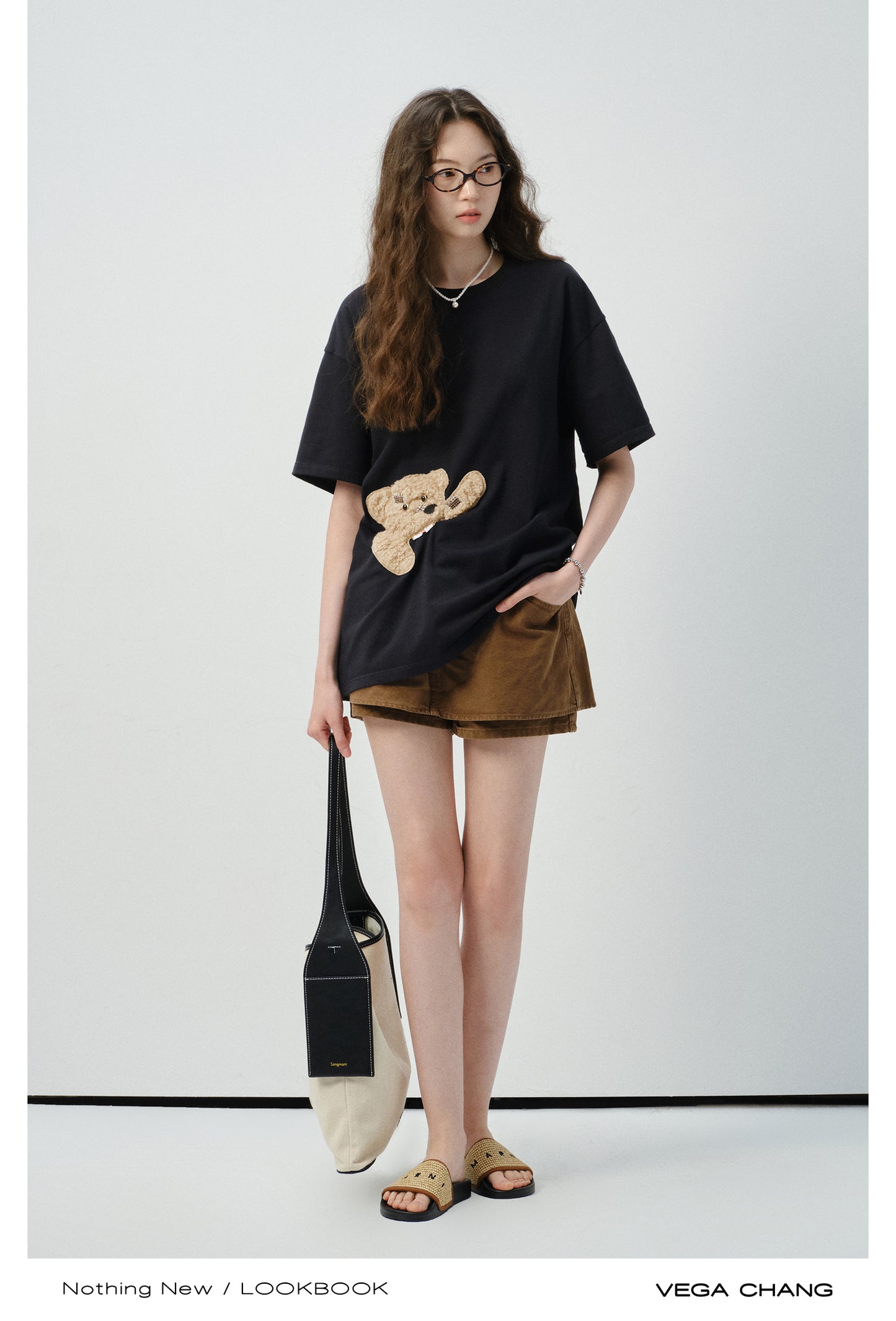 Layered Cotton A-Line Skirt Pants