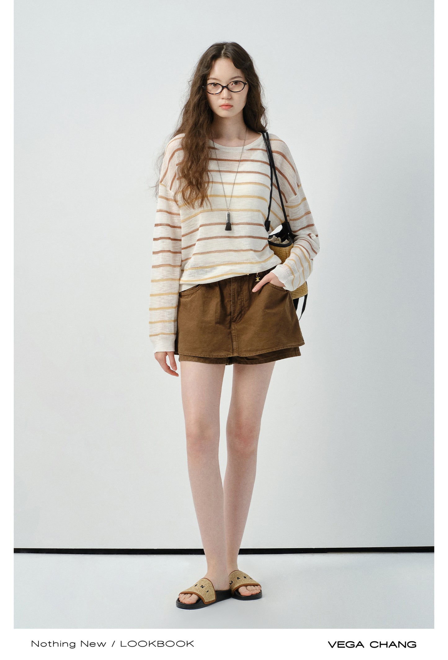 Layered Cotton A-Line Skirt Pants