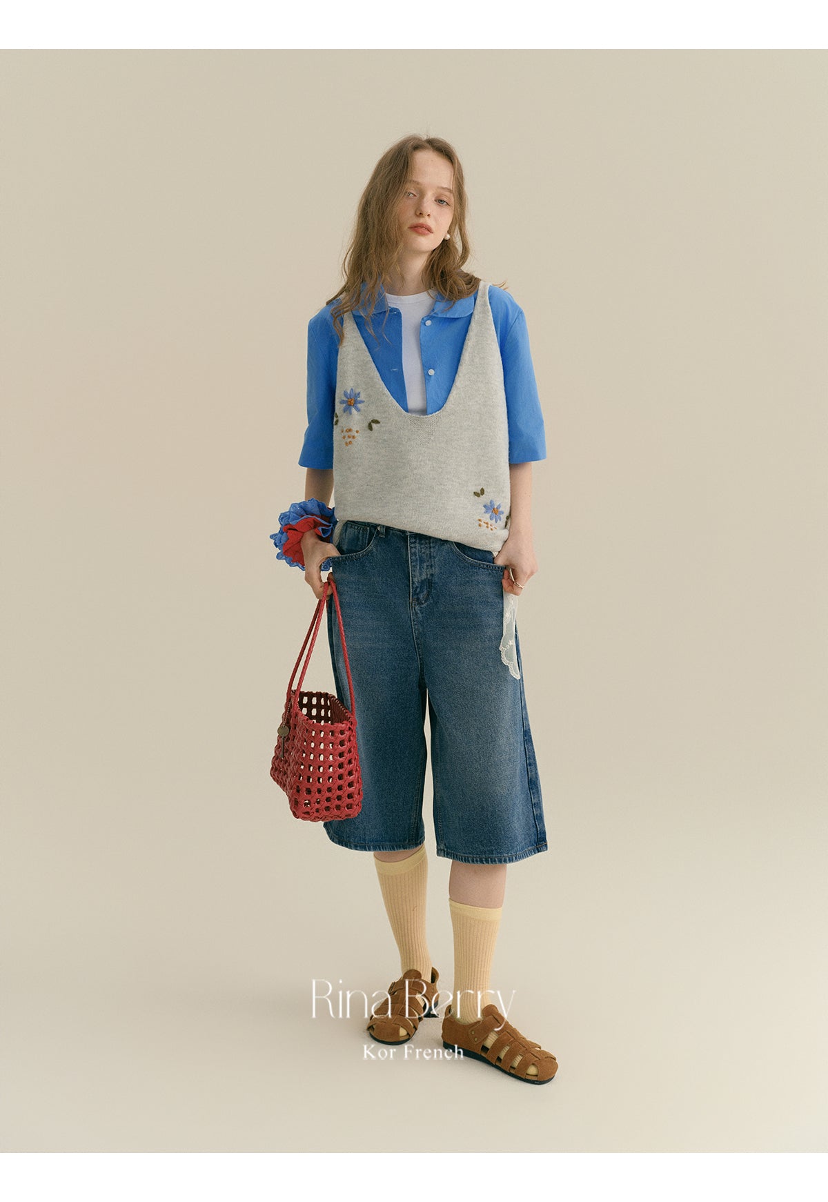 Baggy Denim Bermuda Shorts