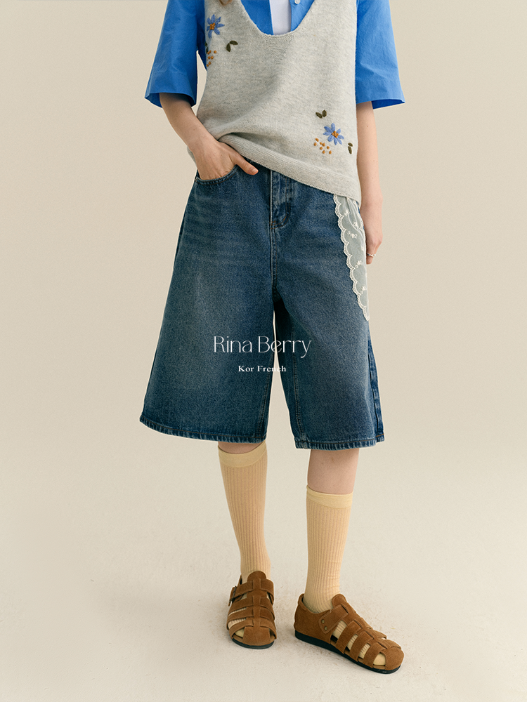 Baggy Denim Bermuda Shorts