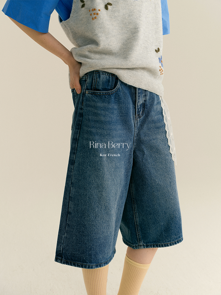 Baggy Denim Bermuda Shorts