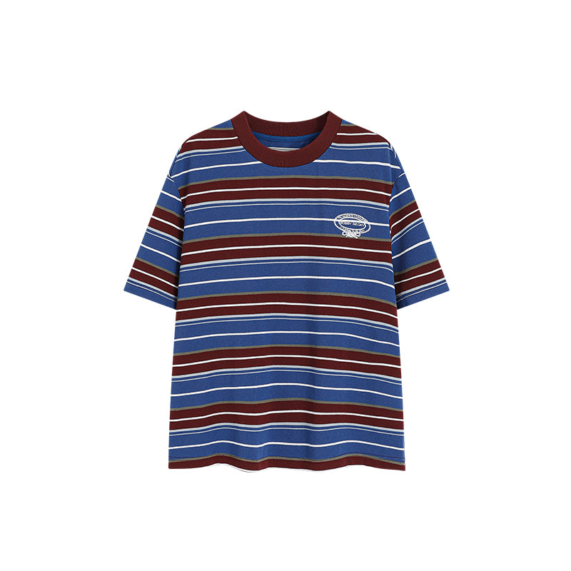 Casual Loose Fit Striped T-Shirt