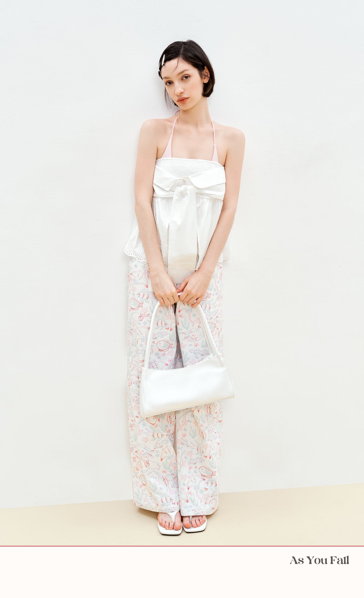 2-Way Scalloped Skirt Top With Elastic Waistband