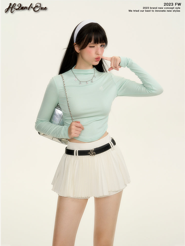 Logo Buckle Faux Leather Belt