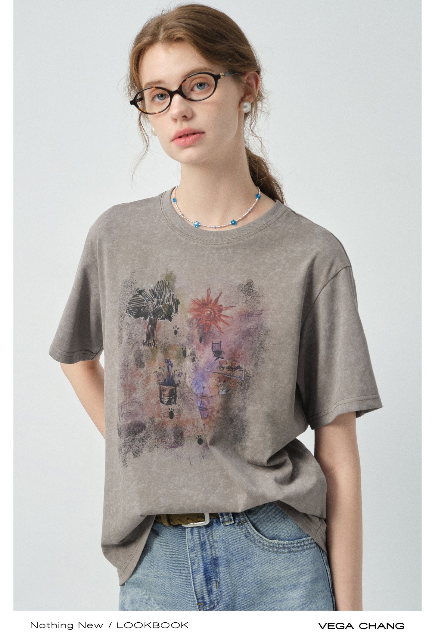 Art Print Cotton T-Shirt