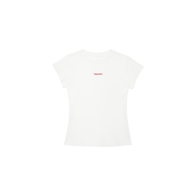 Minimalist Embroidered Crewneck T-Shirt
