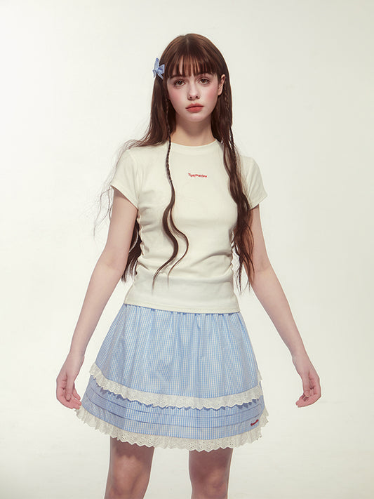 Minimalist Embroidered Crewneck T-Shirt