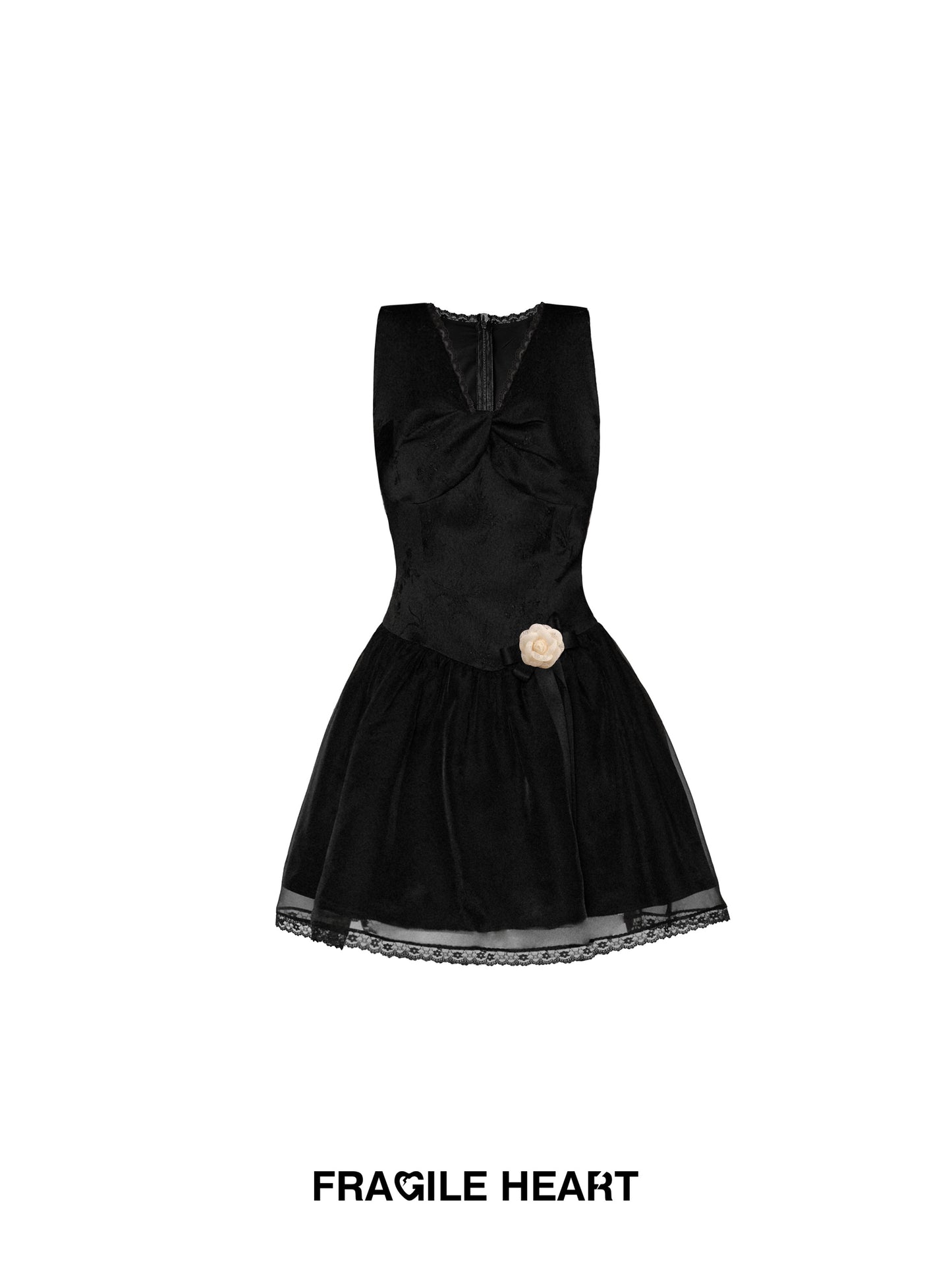 Twist-Front Sheen V-Neck Dress