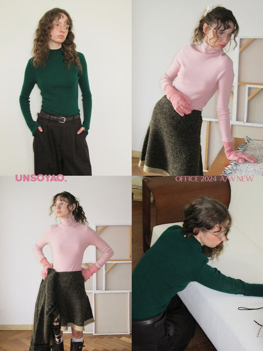 Fitted Knit Top In Two Neck Options
