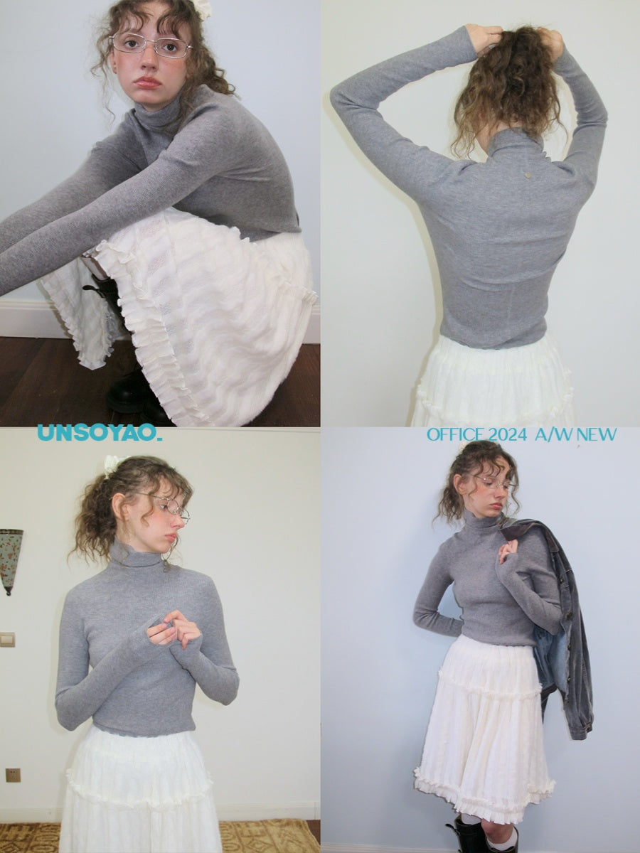 Fitted Knit Top In Two Neck Options