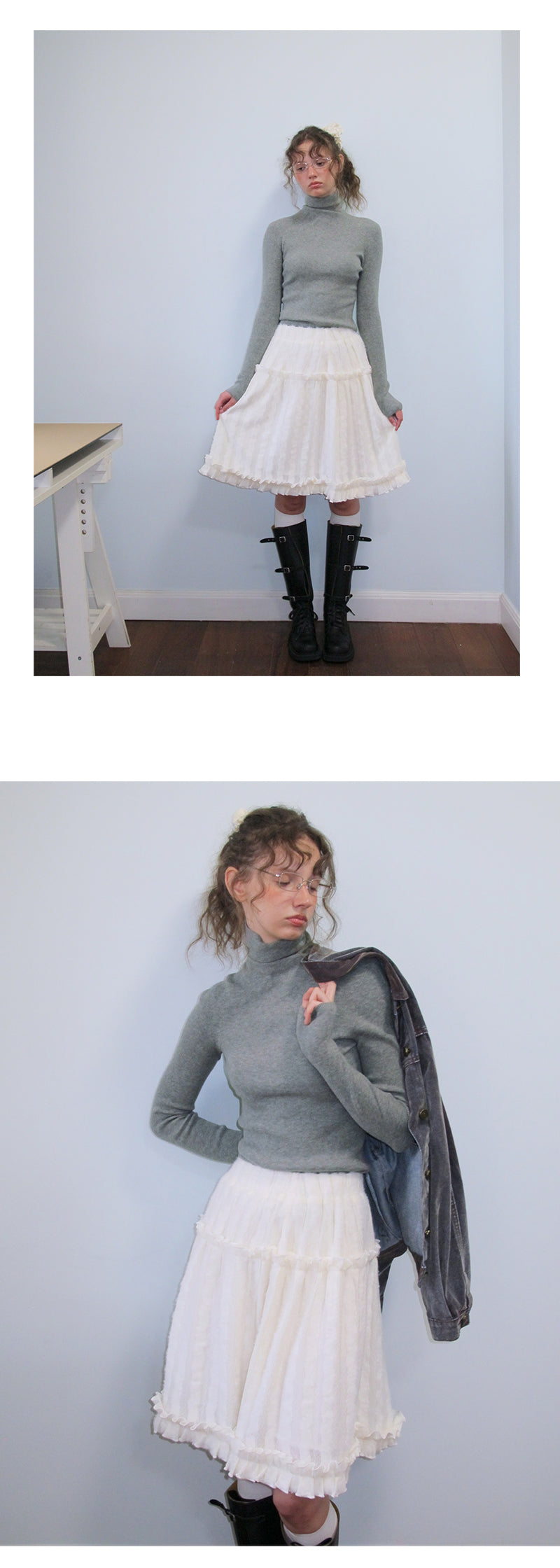 Fitted Knit Top In Two Neck Options