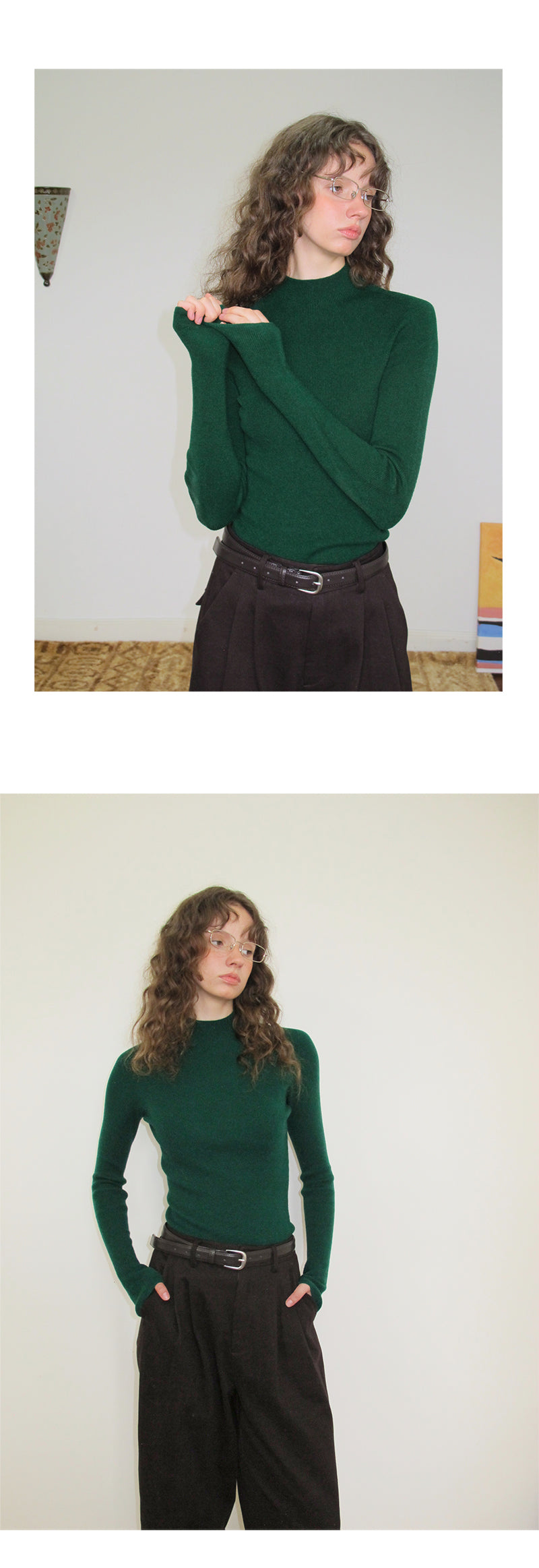 Fitted Knit Top In Two Neck Options